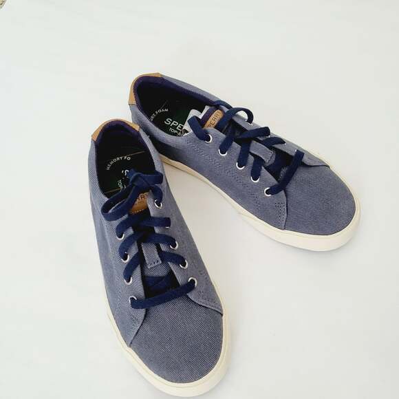 New Sperry striper canvas lace up size 3 youth - Picture 1 of 6